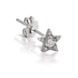 Maria Tash 18ct White Gold 0.12ct Diamond Star Single Traditional Stud Earring