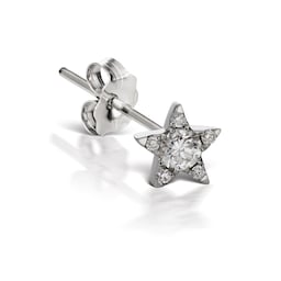 37910116 - 18ct White Gold 0.12ct Diamond Star Single Traditional Stud Earring