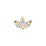 Maria Tash 18ct Yellow Gold 0.13ct Diamond Lot Single Traditional Stud Earring