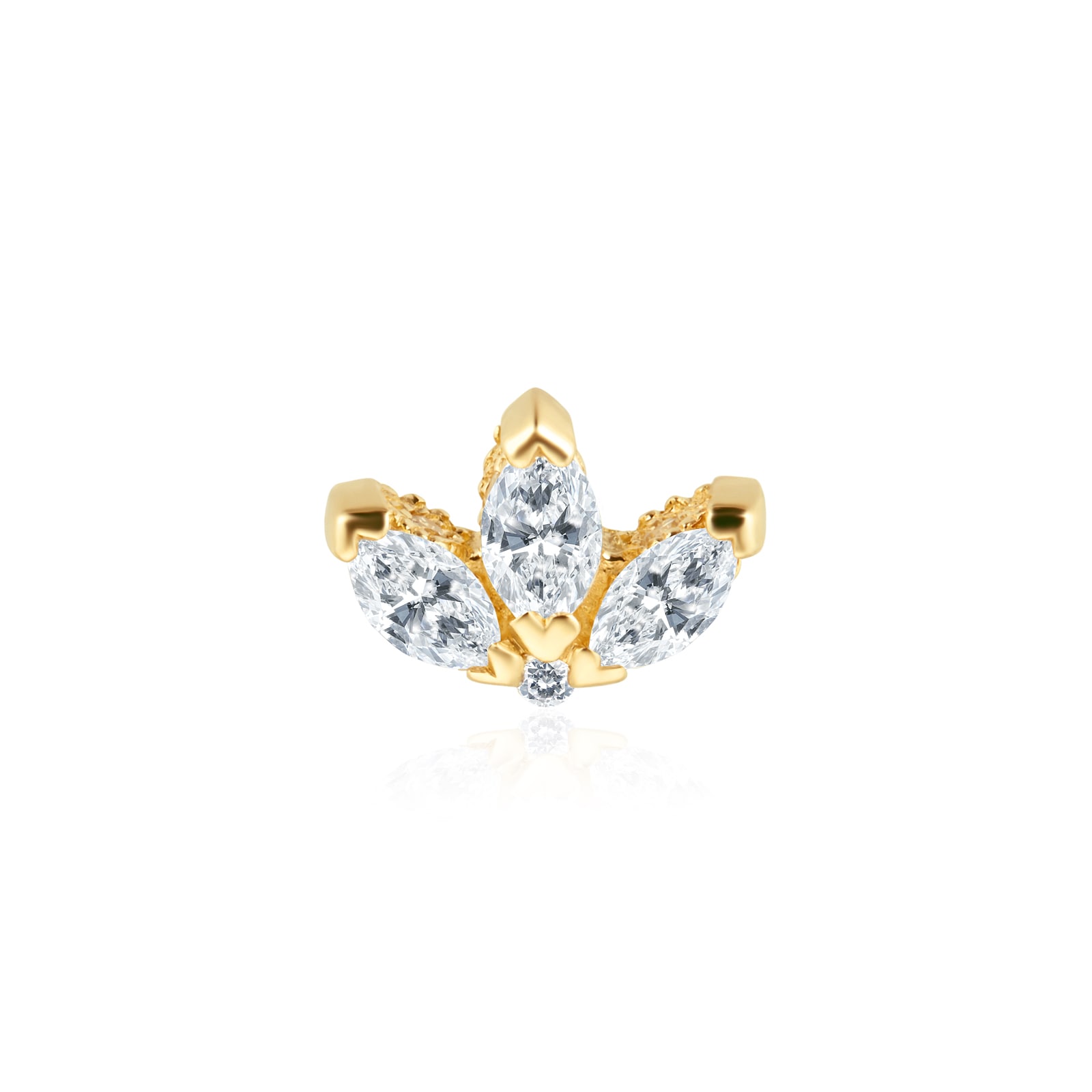 Maria Tash 18ct Yellow Gold 0.13ct Diamond Lot Single Traditional Stud Earring