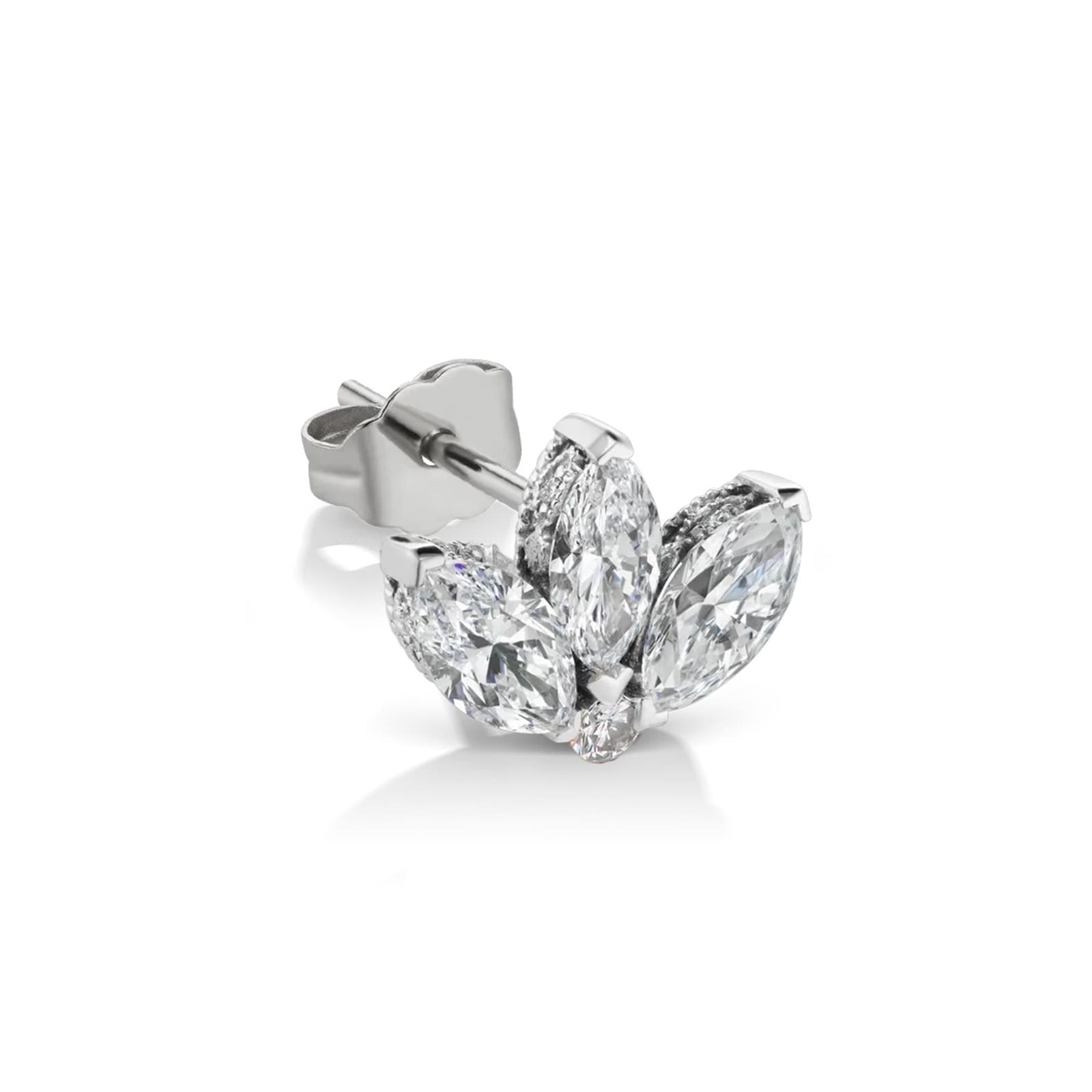 Maria Tash 18ct White Gold 0.13ct Diamond Lot Single Traditional Stud Earring Maria Tash 18ct White Gold 0.13ct Diamond Lot Single Traditional Stud Earring