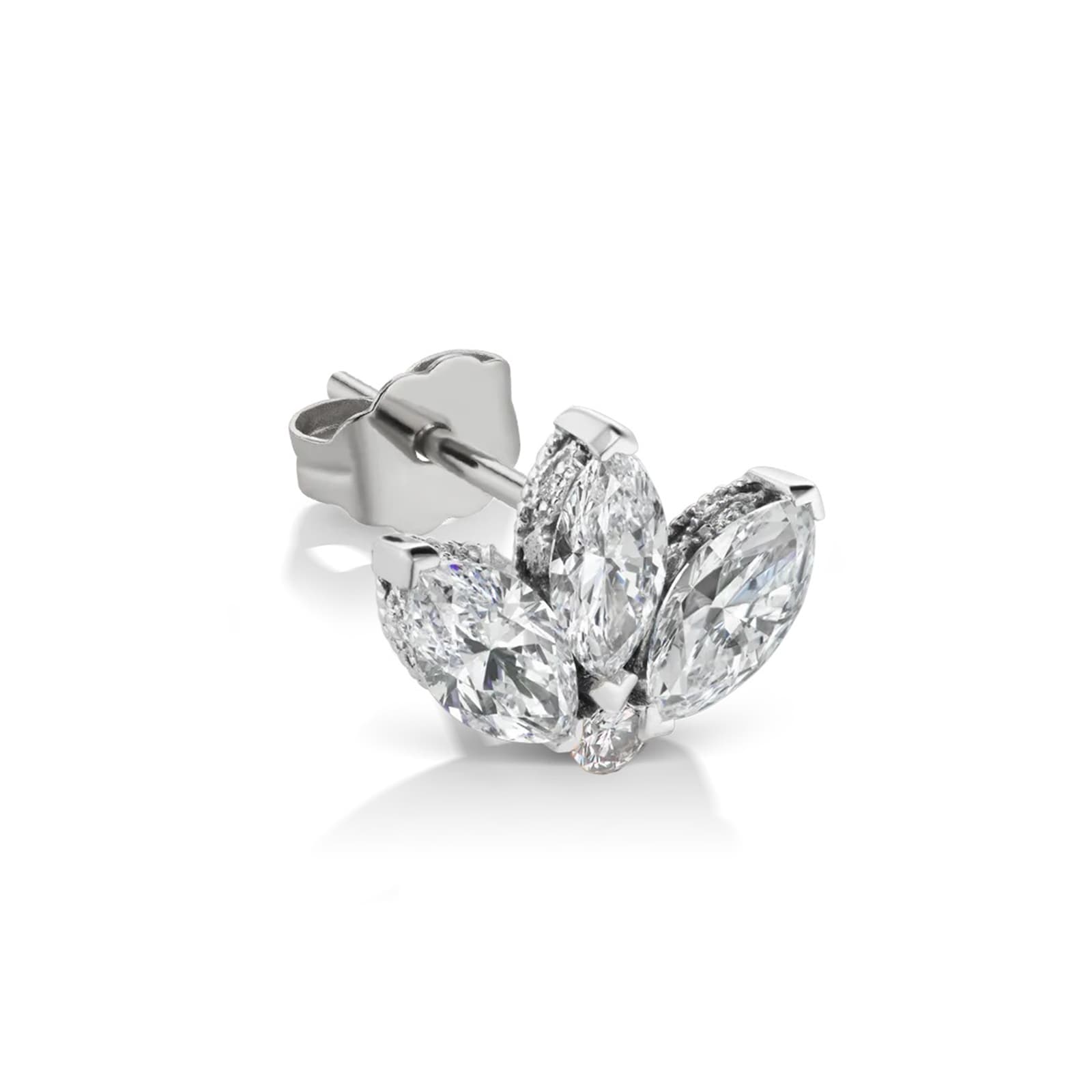 Maria Tash 18ct White Gold 0.25ct Diamond Lot Single Traditional Stud Earring Maria Tash 18ct White Gold 0.25ct Diamond Lot Single Traditional Stud Earring