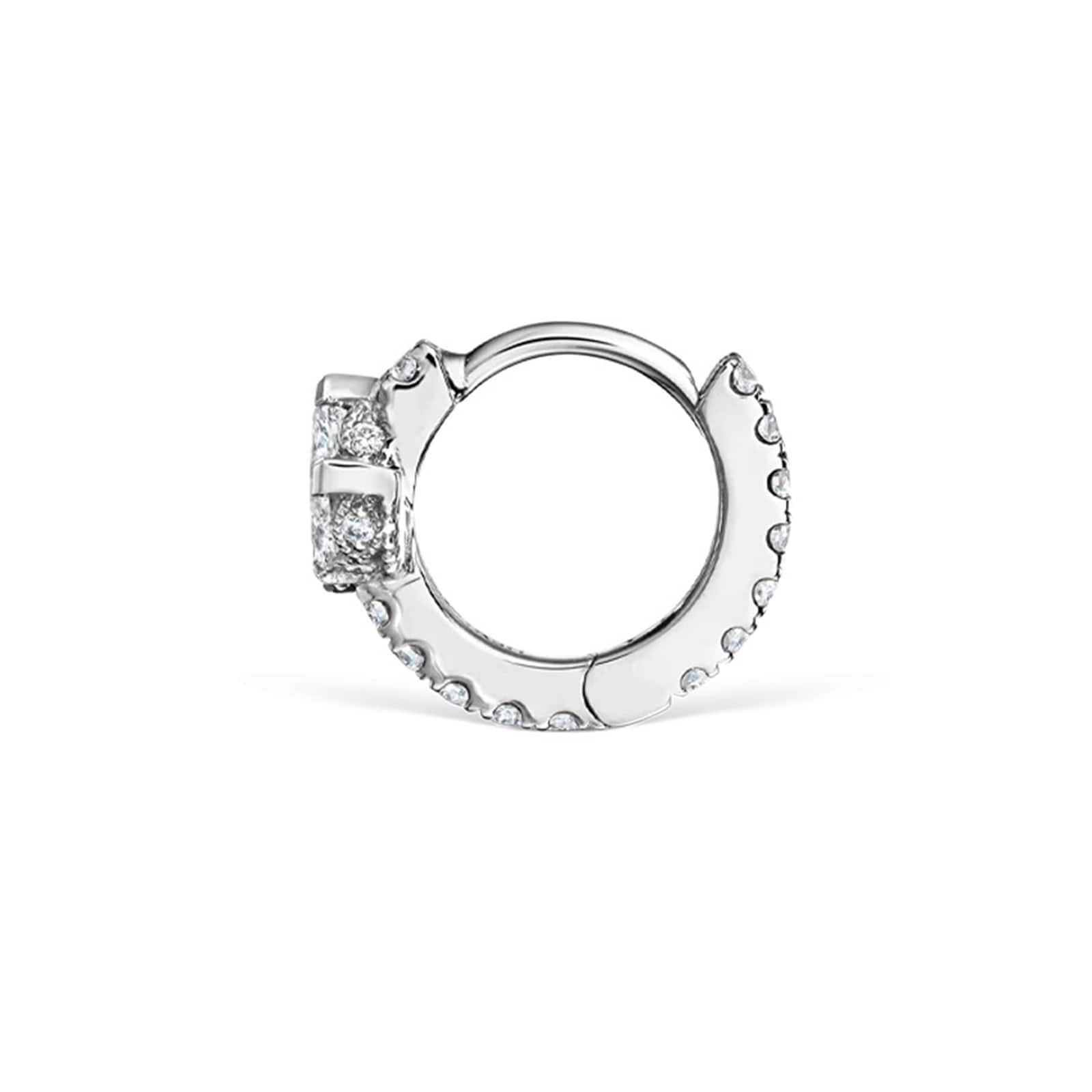 Maria Tash 18ct White Gold 8mm 0.22ct Diamond Lotus Eternity Single Hoop Earring Maria Tash 18ct White Gold 8mm 0.22ct Diamond Lotus Eternity Single Hoop Earring