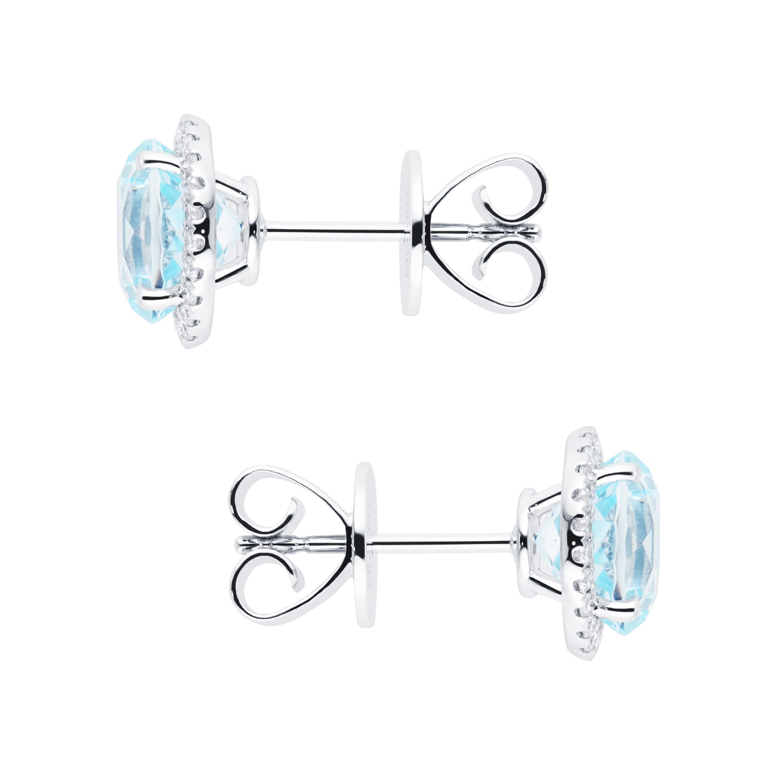 Kiki McDonough Grace 18ct White Gold, Blue Topaz & 0.19cttw Diamond Earrings Kiki McDonough Grace 18ct White Gold, Blue Topaz & 0.19cttw Diamond Earrings