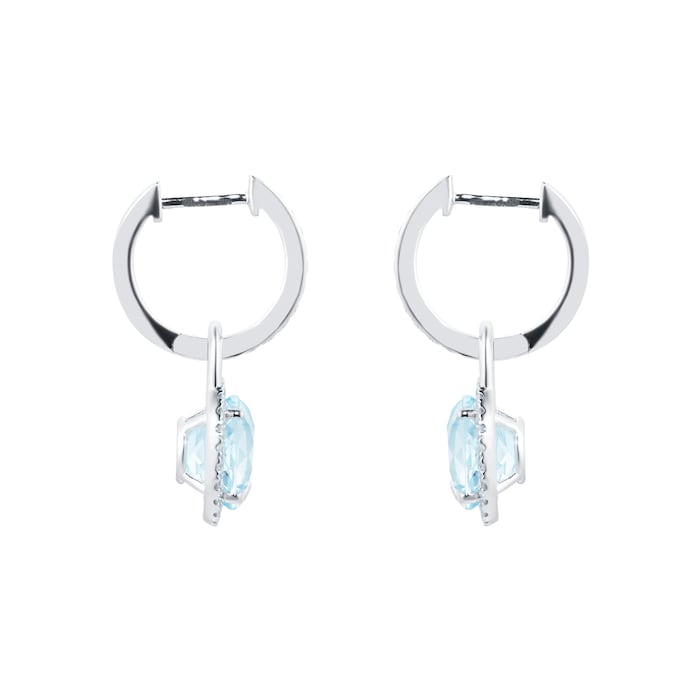 Kiki McDonough Grace 18ct White Gold, Blue Topaz & 0.32cttw Diamond Mini Detachable Drops Earrings