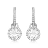 Kiki McDonough Grace 18ct White Gold, White Topaz & 0.32cttw Diamond Mini Detachable Drops Earrings
