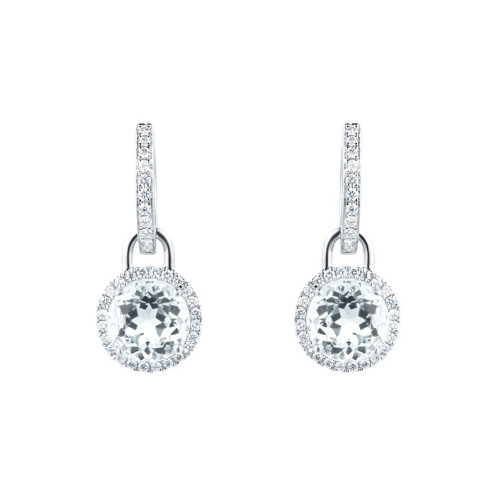 Kiki McDonough Grace 18ct White Gold, White Topaz & 0.32cttw Diamond Mini Detachable Drops Earrings