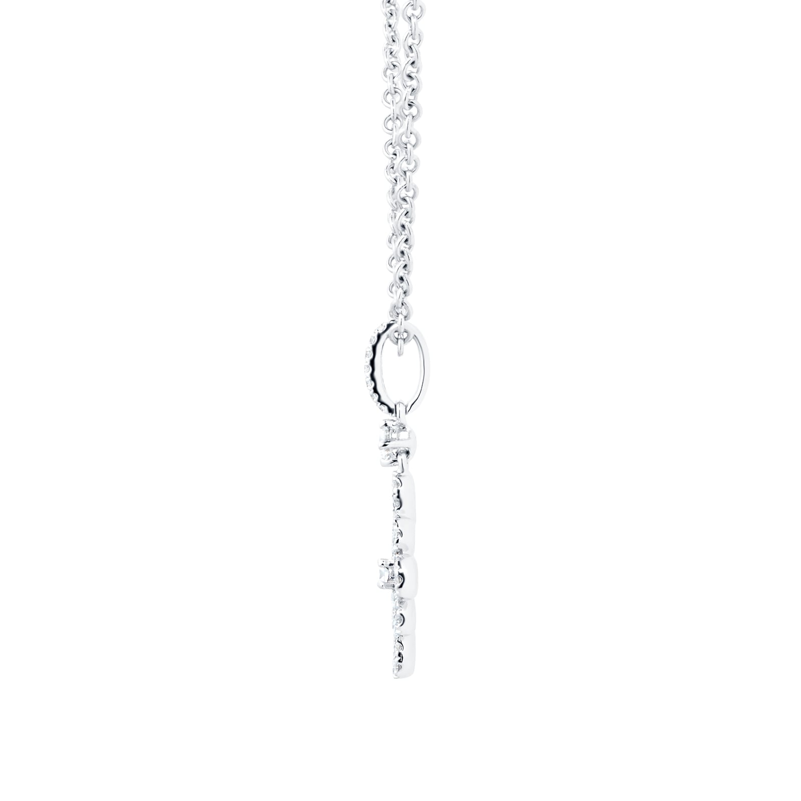Kiki McDonough Lace 18ct White Gold and 0.36ct Filigree Diamond Detail Pendent Kiki McDonough Lace 18ct White Gold and 0.36ct Filigree Diamond Detail Pendent