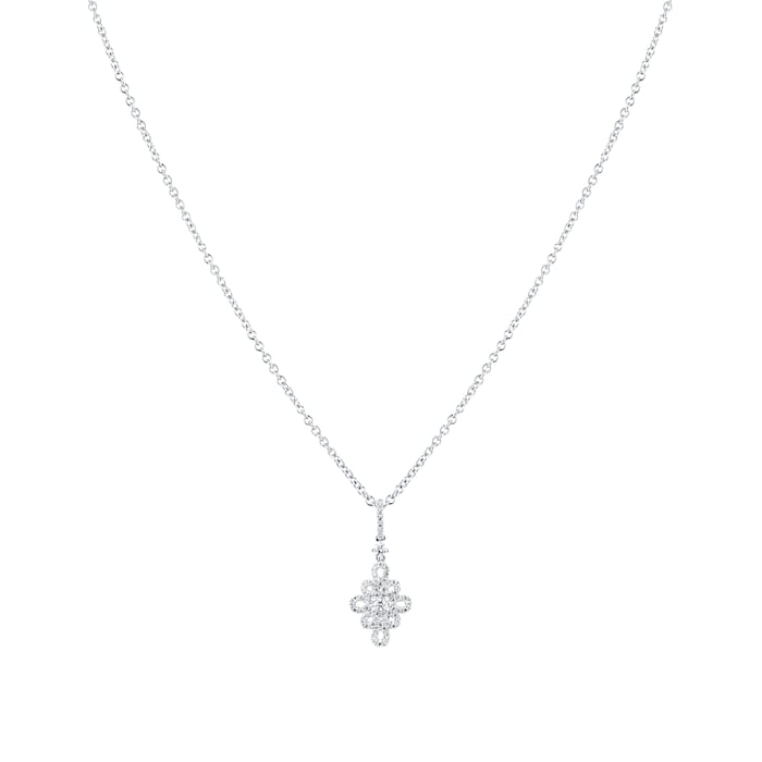 Kiki McDonough Lace 18ct White Gold and 0.36ct Filigree Diamond Detail Pendent