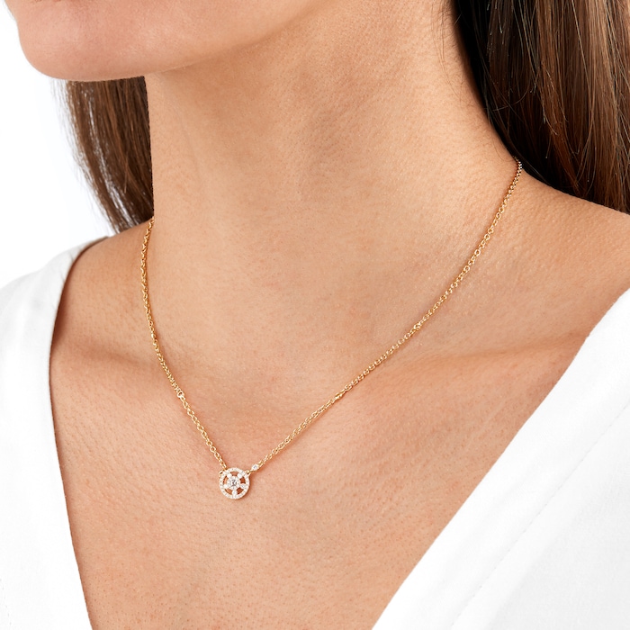 Kiki McDonough Apollo 18ct Yellow Gold, White Topaz and Diamond Small Necklace