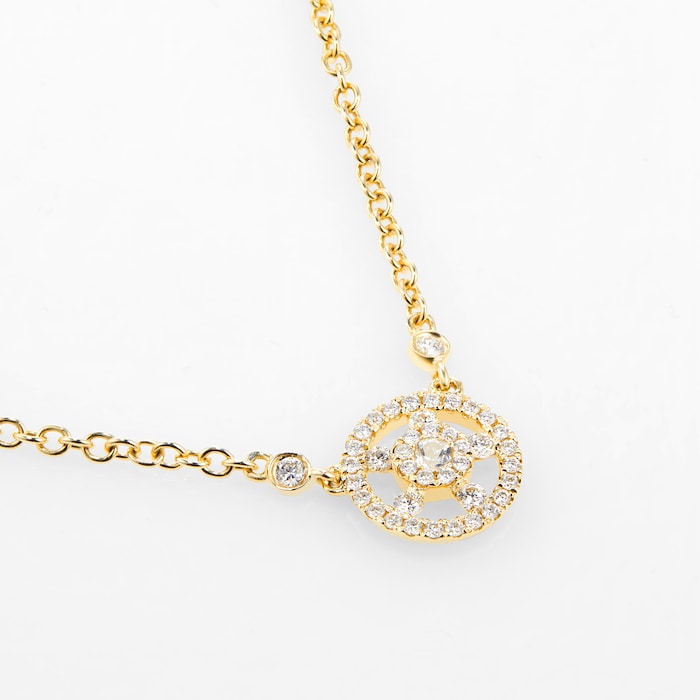 Kiki McDonough Apollo 18ct Yellow Gold, White Topaz and Diamond Small Necklace