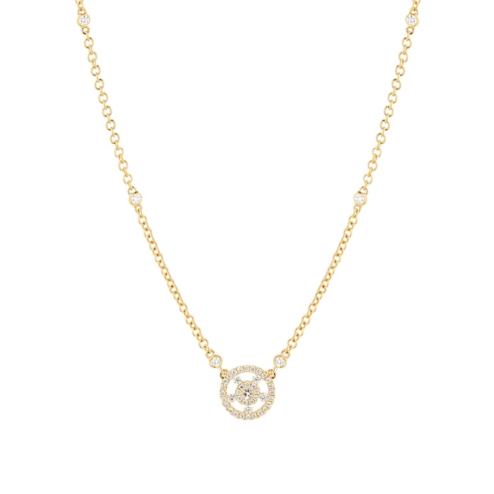 Kiki McDonough Apollo 18ct Yellow Gold, White Topaz and Diamond Small Necklace