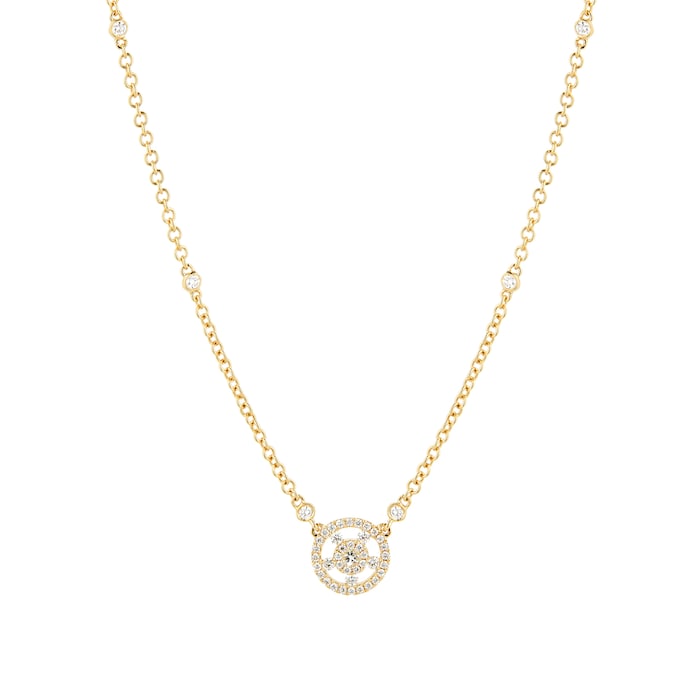 Kiki McDonough Apollo 18ct Yellow Gold, White Topaz and Diamond Small Necklace