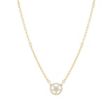 Kiki McDonough Apollo 18ct Yellow Gold, White Topaz and Diamond Small Necklace