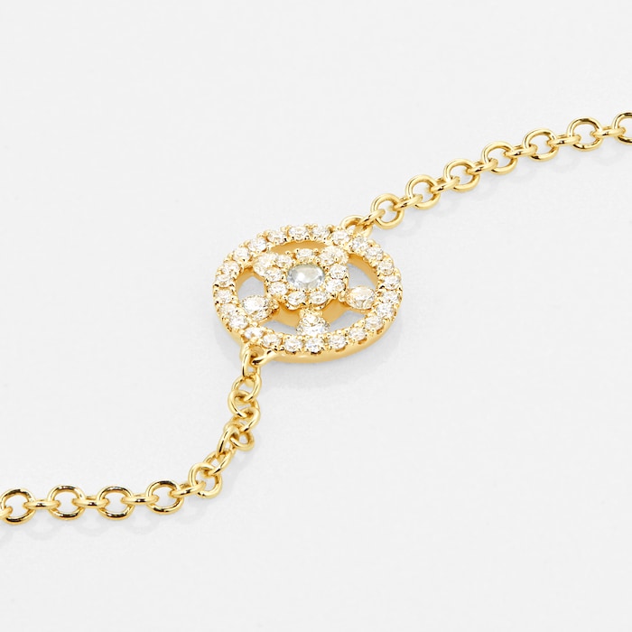 Kiki McDonough Apollo 18ct Yellow Gold, 0.24ct Diamond and 0.05ct White Topaz Small Bracelet