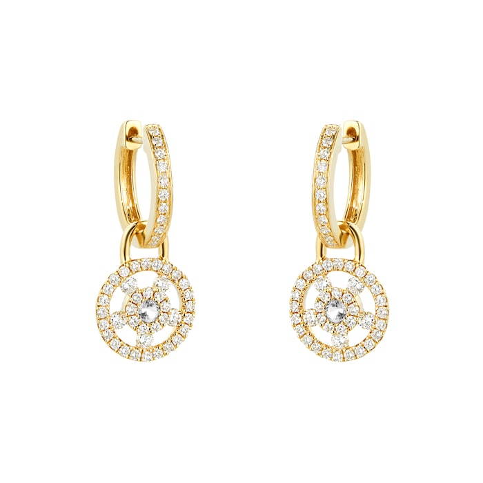 Kiki McDonough Apollo 18ct Yellow Gold, 0.08ct White Topaz and 0.50ct Diamond Small Detachable Earrings