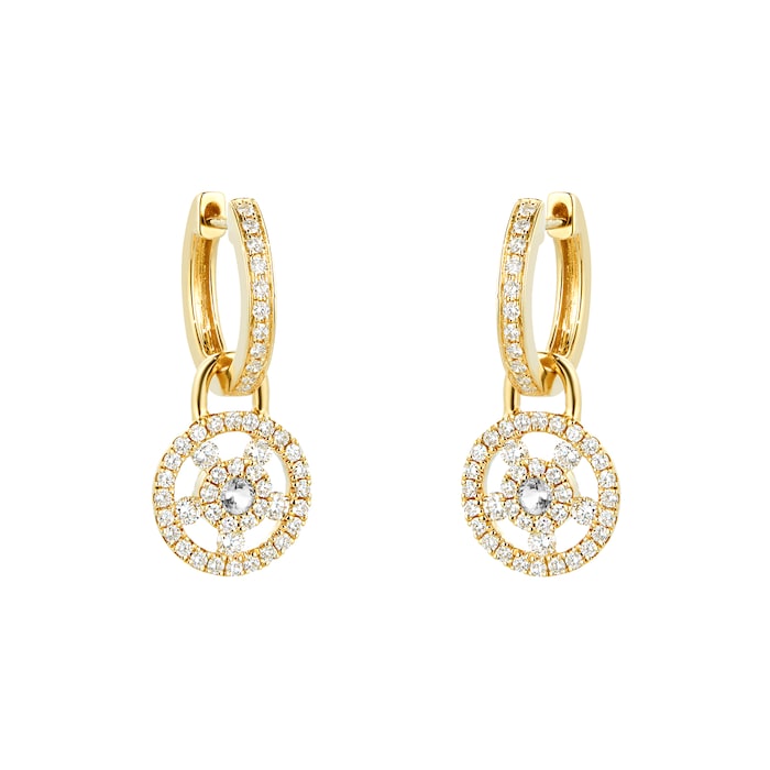 Kiki McDonough Apollo 18ct Yellow Gold, 0.08ct White Topaz and 0.50ct Diamond Small Detachable Earrings