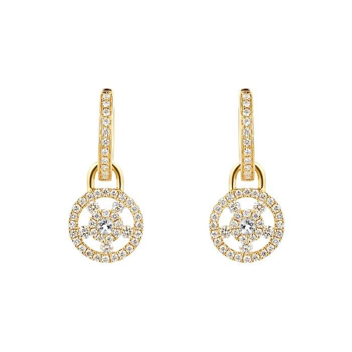 Kiki McDonough Apollo 18ct Yellow Gold, 0.08ct White Topaz and 0.50ct Diamond Small Detachable Earrings