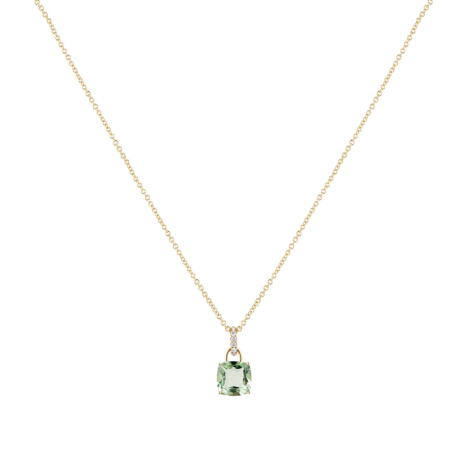 Kiki McDonough Kiki Cushion 18ct Yellow Gold, Green Amethyst