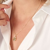 Kiki McDonough Kiki Cushion 18ct Yellow Gold, Green Amethyst Pendant With 0.10cttw Diamond Loop