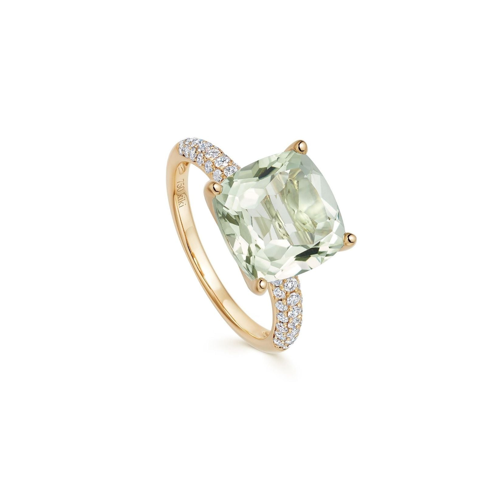 Kiki McDonough Kiki Cushion 18ct Yellow Gold - Ring Size L Kiki McDonough Kiki Cushion 18ct Yellow Gold - Ring Size L