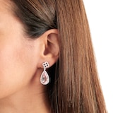 Kiki McDonough 18ct White Gold 1.86ct Diamond & Morganite Earrings