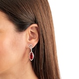Kiki McDonough 18ct Yellow Gold 1.14ct Diamond & Fire Opal Earrings