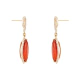 Kiki McDonough 18ct Yellow Gold 1.14ct Diamond & Fire Opal Earrings