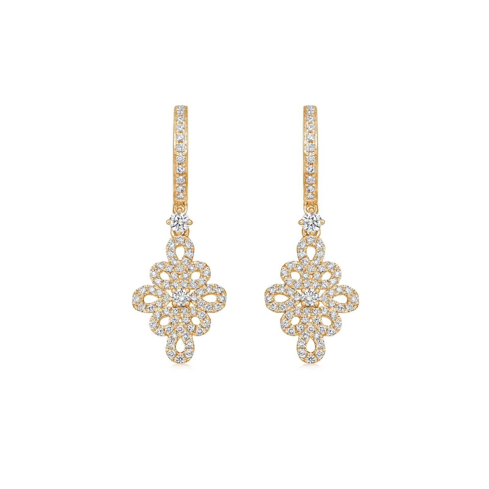 Kiki McDonough Lace 18ct Yellow Gold And 0.42ct Filigree Diamond Detail ...