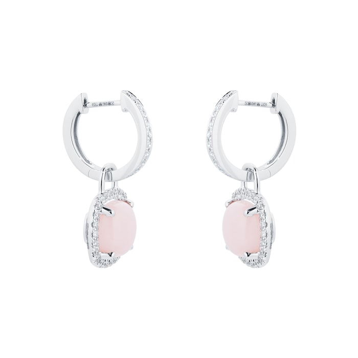 Kiki McDonough Exclusive 18ct White Gold 0.32ct Diamond Mini Cushion Drop Earrings