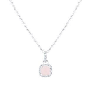 Kiki McDonough Exclusive 18ct White Gold  0.20ct Diamond Cushion Pendant