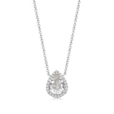 Kiki McDonough 18ct White Gold 0.09ct Diamond & White Topaz Necklace