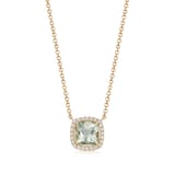 Kiki McDonough 18ct Yellow Gold 0.10ct Diamond & Green Amethyst Necklace