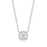 Kiki McDonough 18ct White Gold 0.10ct Diamond & White Topaz Necklace