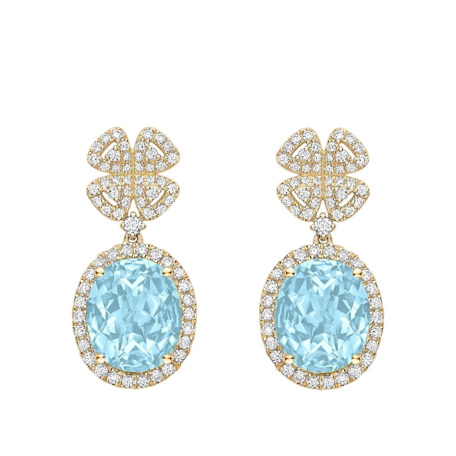 Diamond Earrings, Yellow & White Gold Diamond Studs & Drop Earrings for ...