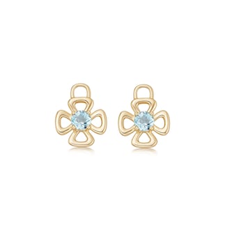 Kiki McDonough 18ct Yellow Gold Four Petal Blue Topaz Detachable Drops Kiki McDonough 18ct Yellow Gold Four Petal Blue Topaz Detachable Drops