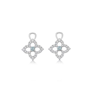 Kiki McDonough 18ct White Gold Pointed Petal & Blue Topaz Detachable Drops