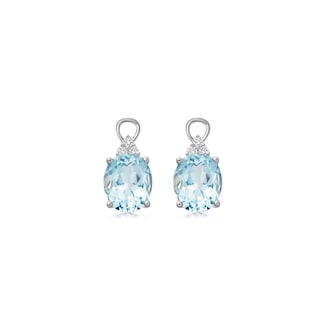 Kiki McDonough 18ct White Gold Oval Blue Topaz & Diamond Detachable Drops