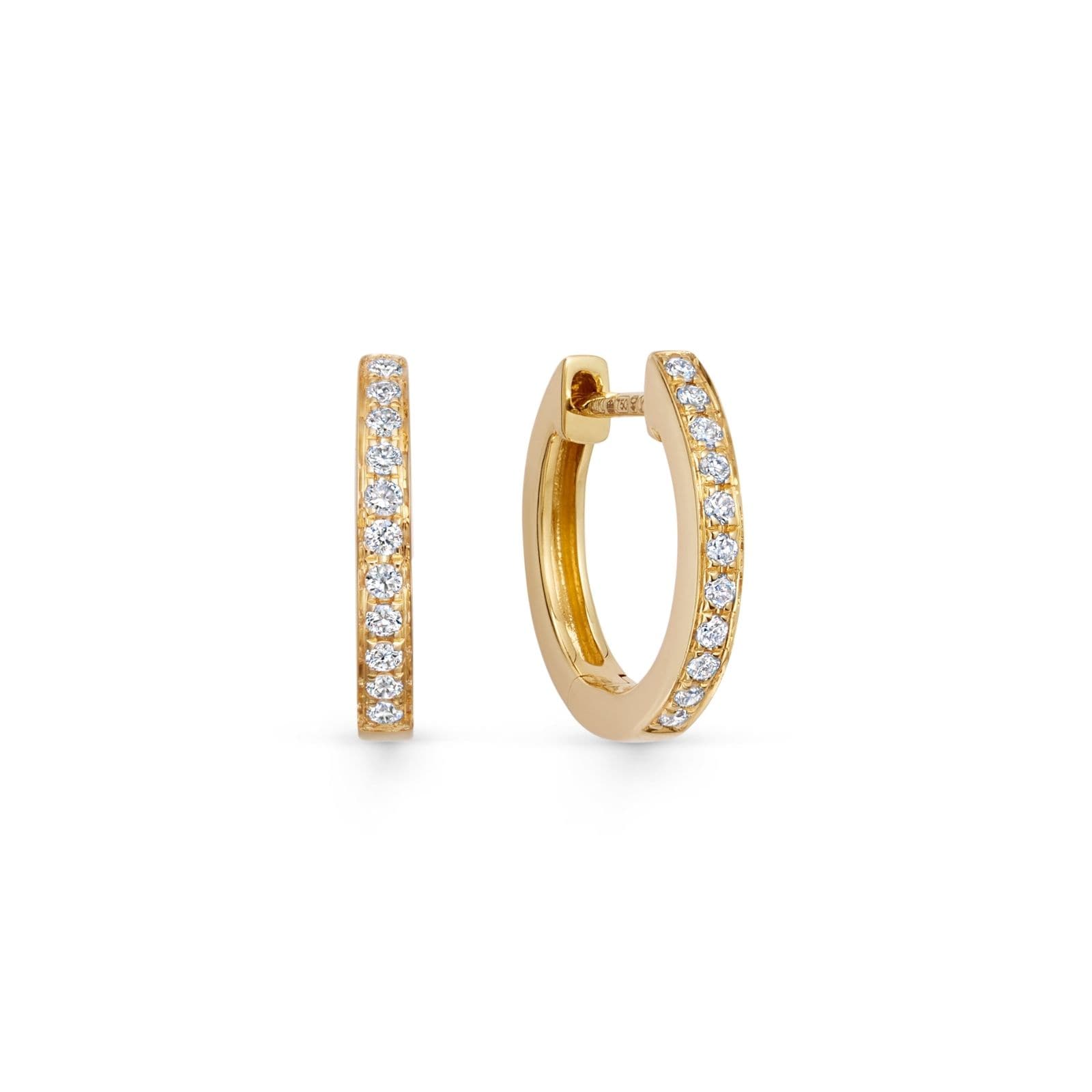 Kiki McDonough 18ct Yellow Gold 0.13ct Diamond Classic Hoops Kiki McDonough 18ct Yellow Gold 0.13ct Diamond Classic Hoops