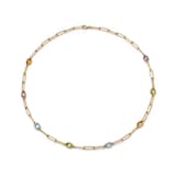 Kiki McDonough 18ct Yellow Gold Multi Gemstone Chain Necklace