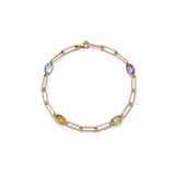 Kiki McDonough 18ct Yellow Gold Multi Gemstone Chain Bracelet
