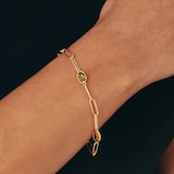 Kiki McDonough 18ct Yellow Gold Multi Gemstone Chain Bracelet