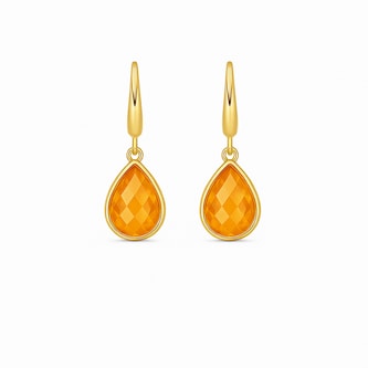 Kiki McDonough 18ct Yellow Gold Kiki Classics Citrine Pear Drop Earrings