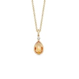Kiki McDonough 18ct Yellow Gold Kiki Classics Citrine Pear Drop Pendant Necklace