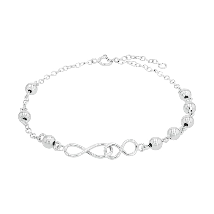 AMOR Silver Ball Chain Bracelet