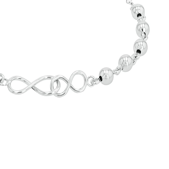 AMOR Silver Ball Chain Bracelet