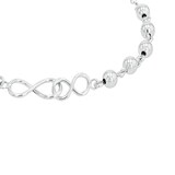 AMOR Silver Ball Chain Bracelet