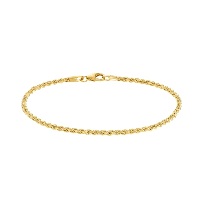 AMOR 9ct Yellow Gold Cord Chain Bracelet