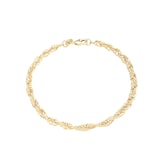 AMOR 9ct Yellow Gold Double Cord Chain Bracelet