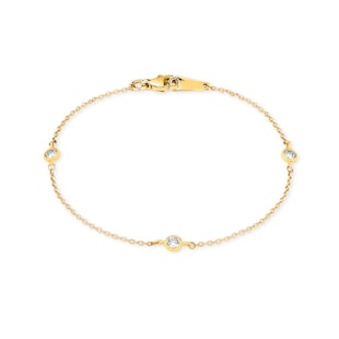 AMOR 9ct Yellow Gold Anchor Chain Bracelet